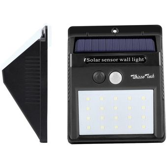 20 LED luces solares de movimiento de pared exterior Sensor de luz de la lámpara a prueba de agua del jardín 