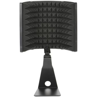Escudo de pantalla de viento reducción de ruido plegable Lomeho-LO-PS58 de ángulo ajustable para estudio de transmisión Mini micrófono absorbente de sonido 