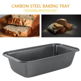 Molde de acero al carbono para hornear la torta del rectángulo antiadherente pan tostado molde de barra sartenes 