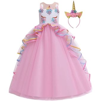 Vestido de princesa disfraz de unicornio para niñas 