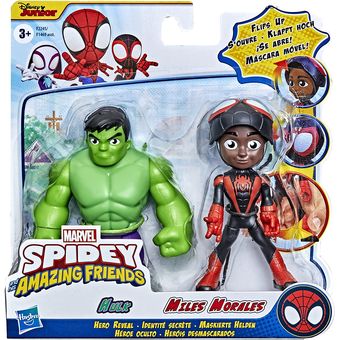 Spidey and His Amazing Friends Marvel Spidey and His Amazing Friends Miles  Morales: Figura de Spider-Man, figura de acción de 9 pulgadas, juguetes