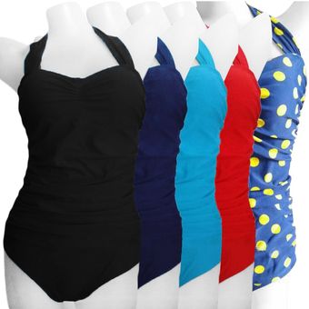 Traje de baño de una pieza de desgaste que Solid caliente atractivo del halter de Monokini Mujeres 