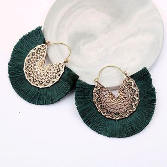 Strathsney Verdenegroazul Borlas Pendientes Bohemia Borlas 