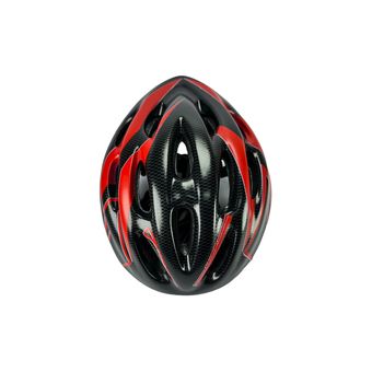 GENERICO Casco adulto de bicicleta negro rojo