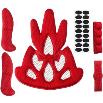 Set 2 red#Juego de almohadillas de espuma universales para casco de 