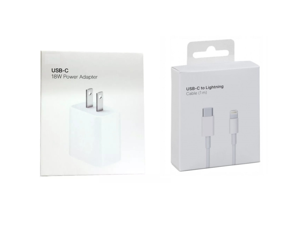 Cargador iPhone 11 Pro, 11 Pro Max  / 18w + Cable Lightning / Caja Sellada