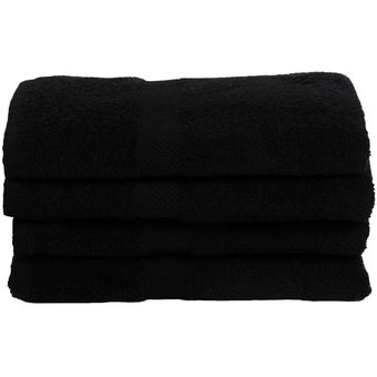 Set 4 toallas 506 gramos 68x137 cm negra