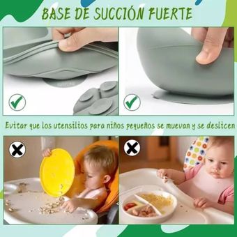 Plato de cena de silicona para bebés vajilla para niños - China Juego de  alimentación para bebés y vajilla para bebés precio