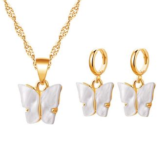 Pendientes De Zirconia Conjunto Lindo Collar De Colgantes De 