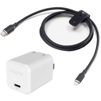 Cargador de Pared mophie USB C carga rápida GaN 30W para smartphones,  tabletas y notebooks Blanco
