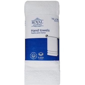 Toallas de mano blancas/toallas de cara grandes (30 x 14.5 pulgadas) (5)