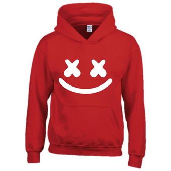 Buzo Rojo Capota Dj Marshmello Hoodies Comics Store