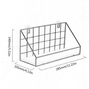 Estante de la pared de hierro montado en la pared de almacenamiento en rack Organización para el dormitorio cocina 