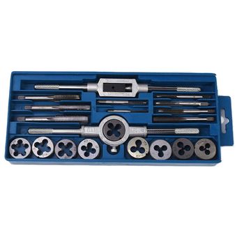 20 Tap Die Tornillo Rosca Métrica Grifos Llave muere Kit de 