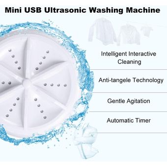 Turbo ultrasónica lavadora automática de lavado automático Mini-onda ultrasónica Luz clavija blanca de tipo B US 