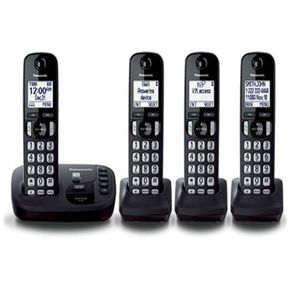 Kit 4 Teléfonos Inalámbricos Panasonic KX-TGD224-Negro