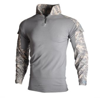 con coderas y almohadillas caza talla grande 8XL multicámara Camiseta del ejército militar HAN WILD camisa de camuflaje 