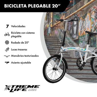 Bicicleta Plegable R 20 CENTURFIT Deportiva Vintage Plegable 7 Velocidades