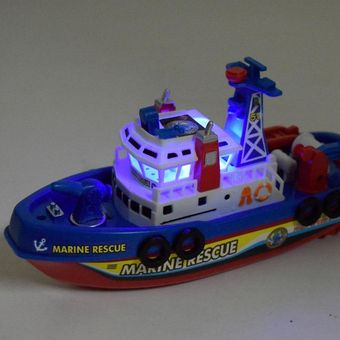Barco eléctrico de música iluminado Barco de rescate 