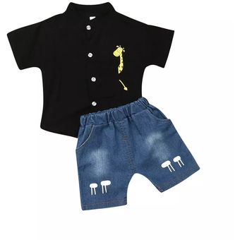 Haokaini Camisa de Manga Corta para niños pequeños Carta Infantil Pantalones Cortos Shorts Conjunto de chándales para niñas 