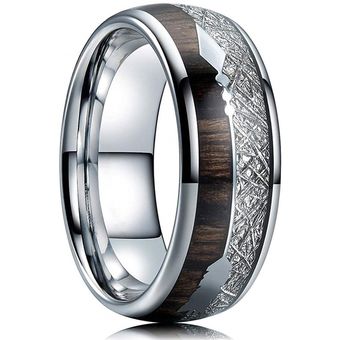 Anillo De Carburo De Tungsteno De 8 Mm Para Hombres Negro De 