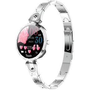 Fralugio Smart Watch Reloj Inteligente Ak15 De Lujo Para Dam...