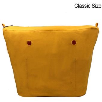 #Light Yellow Classic bolsillo con cremallera para bolso O bolsa Nuevo inserto impermeable sólido de tamaño clásico con forro interior accesorios para paquete de silicona XYX 