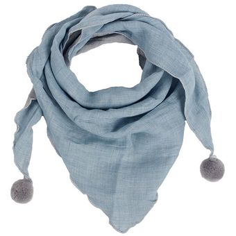 Bufanda triangular de algodón para bebés,pañuel #sky blue 