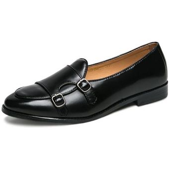 Zapatos Formales Para Hombre Calzado De Oficina De Negocios Sin Cordones Negro 