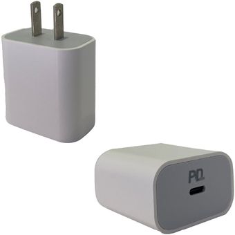 Adaptador Cargador USB- C 20W Carga Rápida PU compatible con Iphone