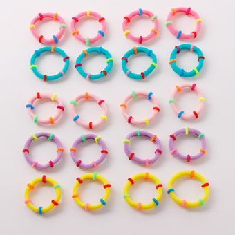 100 unidscaja chicas colorido elástica bandas de pelo Pel 
