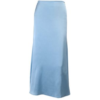 InstaHot-Falda de seda suave para mujer prenda de vestir femenina, 