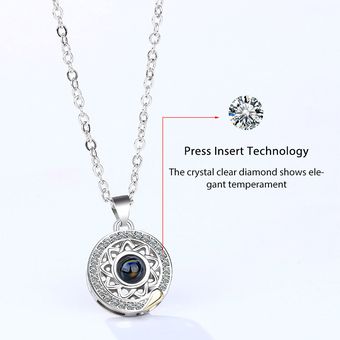 Collares magnéticos de sol y luna te amo collar de parejas de proyección 