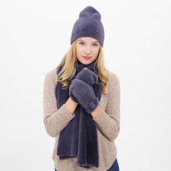 Long Hari Sombrero De Invierno Y Guantes De Bufandas De De Y 