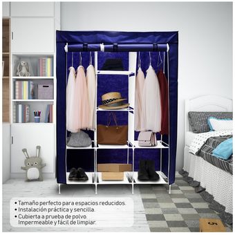 Organizador/armario cubierto con 12 espacios para guardar ropa y