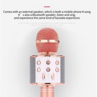 Micrófono de karaoke inalámbrico Bluetooth Micrófono portátil de mano 