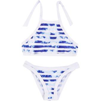 Hot Women's Blue Blanco Blanco Bikini Bikini Set Bañador Bañador Traje de baño 