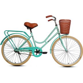Bicicleta Maja Vintage Clásica Retro Urbana Rodada 24 Color Verde