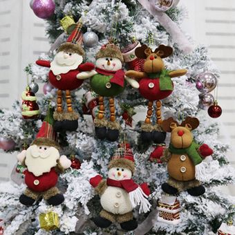 Árbol de Navidad Colgante Decoración de Navidad Colgante Peluche Muñeca Colgante 