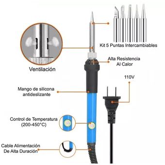 Cautin Profesional Tipo Lapiz Temperatura Ajustable Digital