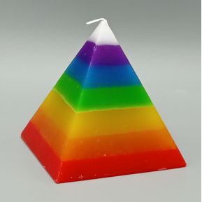 Vela Pirámide 7 Potencias 8 X 10 Cm