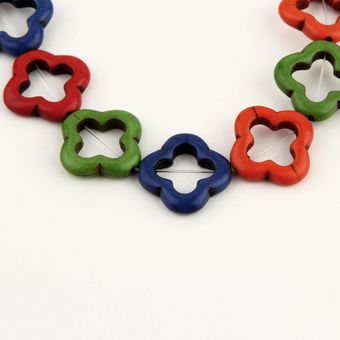 Colorido turquesa surtido perlas cuerdas pulseras pendiente pendientes bricolaje 