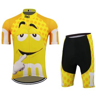 conjuntos de Gel con pechera Camiseta de Ciclismo de dibujos animados para hombre traje de ciclismo de montaña de manga corta ropa de ciclismo de secado rápido 