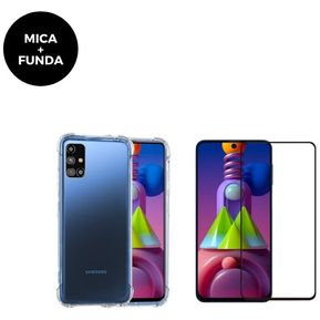 Mica + Funda Samsung M51 Transparente Anti Golpes
