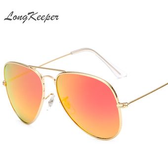 Longkeeper Polarized Sunglasses Women Pink Mirror Pilot Sun 