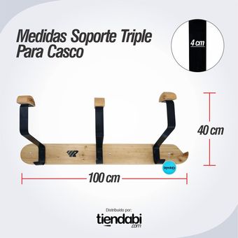 Soporte Base Porta Casco Triple Multifuncional