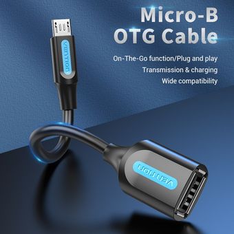 Vención de la Micro USB OTG Cable Micro USB a USB adaptador para Tablet teclado de ratón Samsung Xiaomi teléfono Android USB 2,0 Cable OTG #VAS-A09-B010 