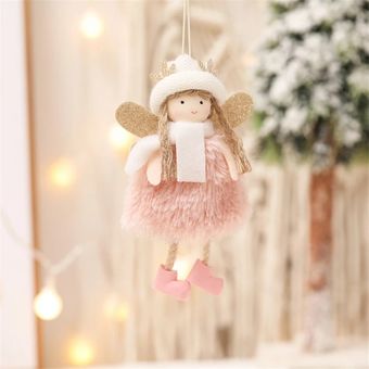 6 piezas de decoración navideña de muñeco de ángel de Navidad 