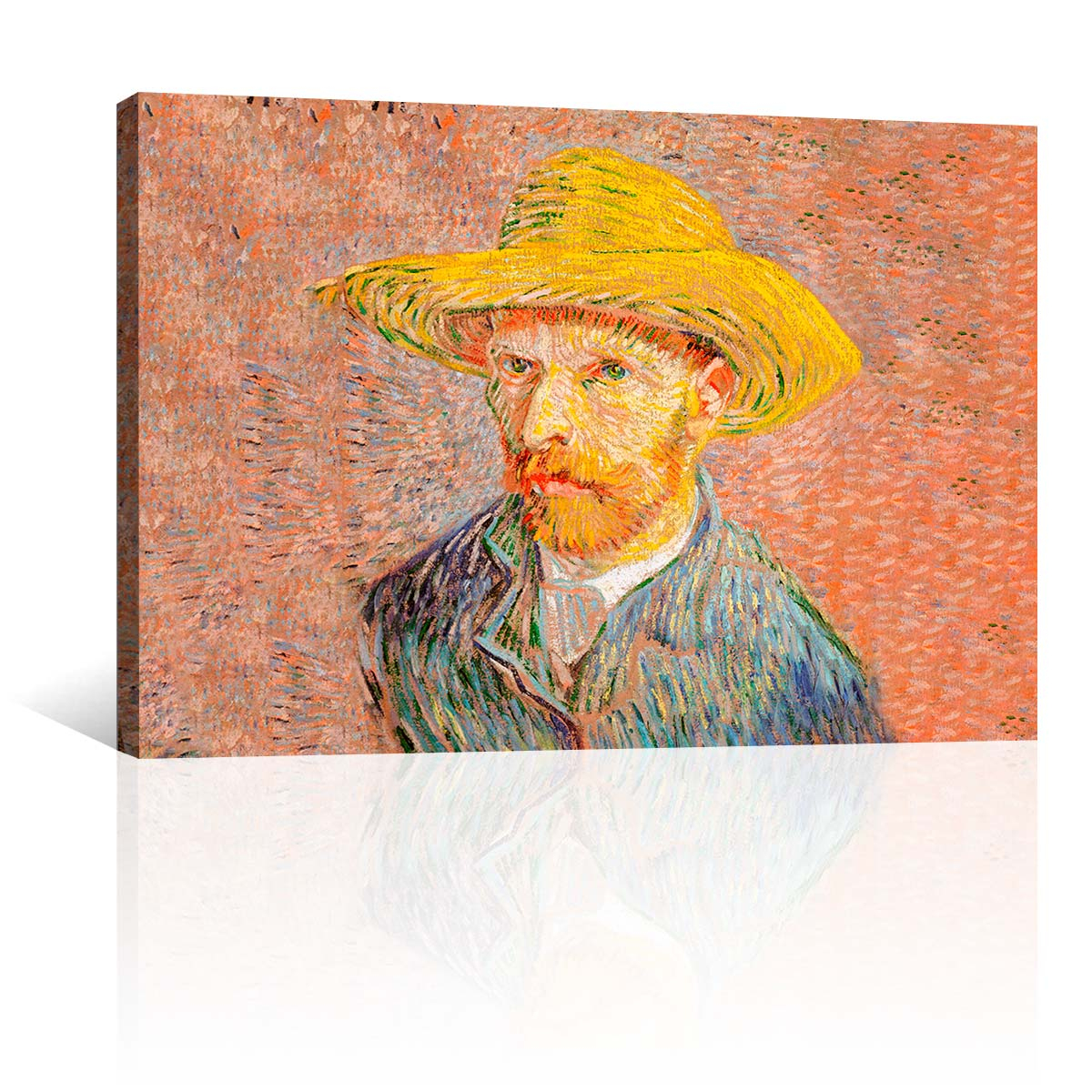 Cuadro Canvas Pintura Retrato Con Sombrero De Paja Van Gogh