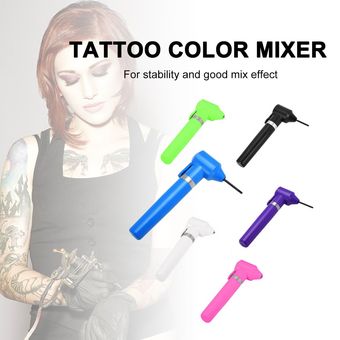 Mezclador de tinta de tatuaje eléctrico Agitador mezclador de pigmento con palos Máquina de tatuaje 